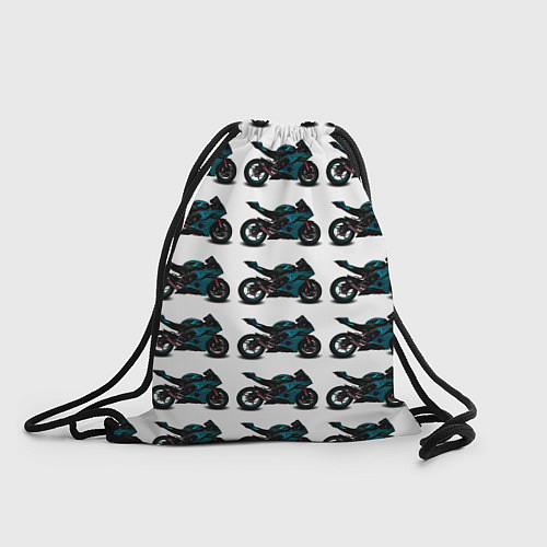 Мешок для обуви Motorbike blue / 3D-принт – фото 1