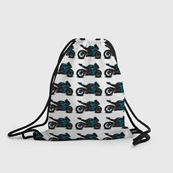 Рюкзак-мешок Motorbike blue, цвет: 3D-принт