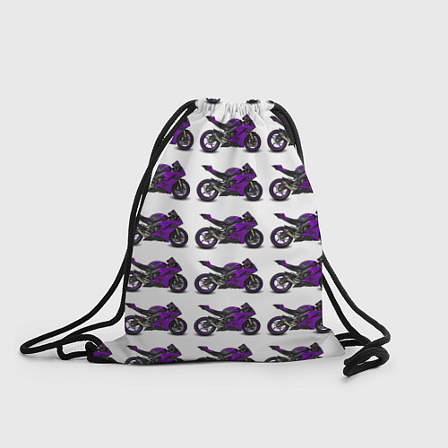 Мешок для обуви Motorcycle purple / 3D-принт – фото 1