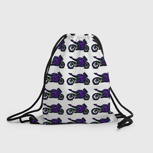Мешок для обуви Motorcycle purple gloss / 3D-принт – фото 1