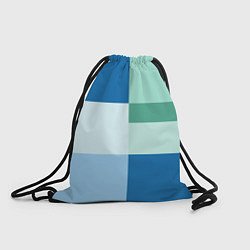 Рюкзак-мешок Мятное небо колор-блок, цвет: 3D-принт
