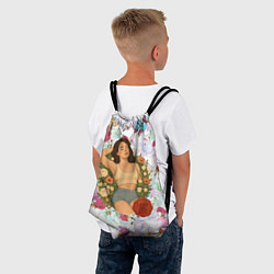 Рюкзак-мешок Lana Del Rey в полевых цветах, цвет: 3D-принт — фото 2