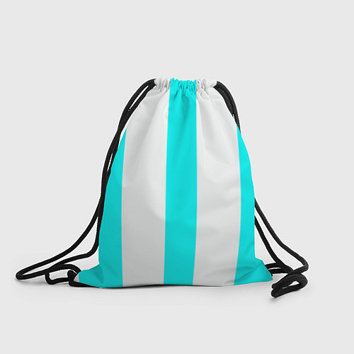 Мешок для обуви Color light blue white lines / 3D-принт – фото 1