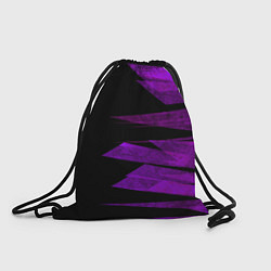 Рюкзак-мешок Color purple black stripes, цвет: 3D-принт