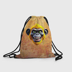 Рюкзак-мешок Желтая сумасшедшая обезьяна, цвет: 3D-принт
