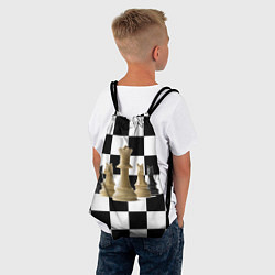 Рюкзак-мешок Деревянные шахматные фигуры на доске, цвет: 3D-принт — фото 2