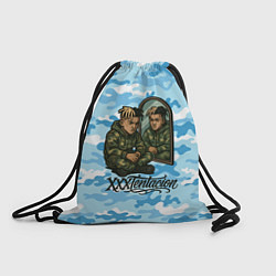 Рюкзак-мешок XXXTentacion сидит рядом с зеркалом, цвет: 3D-принт