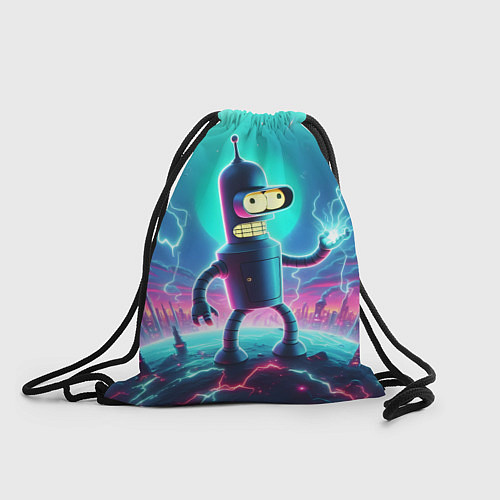 Мешок для обуви Робот-сгибальщик Бендер пропускает через себя молн / 3D-принт – фото 1