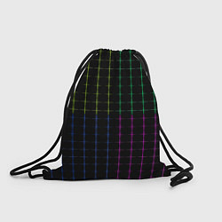 Мешок для обуви Color black multicolored stripes