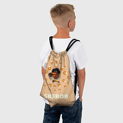 Рюкзак-мешок Мем скебоб и смайлики, цвет: 3D-принт — фото 2