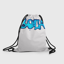 Рюкзак-мешок Вода мерч логотип надпись, цвет: 3D-принт