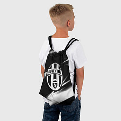 Рюкзак-мешок Juventus geometry stripes black, цвет: 3D-принт — фото 2