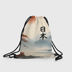 Рюкзак-мешок Минималистичный Японский пейзаж, цвет: 3D-принт
