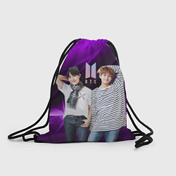 Мешок для обуви BTS черно-фиолетовый фон