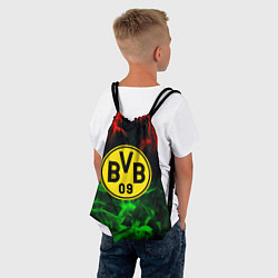 Рюкзак-мешок Borussia красно зеленый огонь, цвет: 3D-принт — фото 2