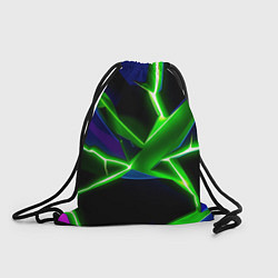 Рюкзак-мешок Green glow, цвет: 3D-принт