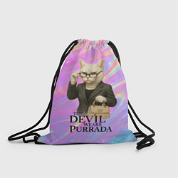 Мешок для обуви Дьявол носит Пурада пародия с белой кошкой