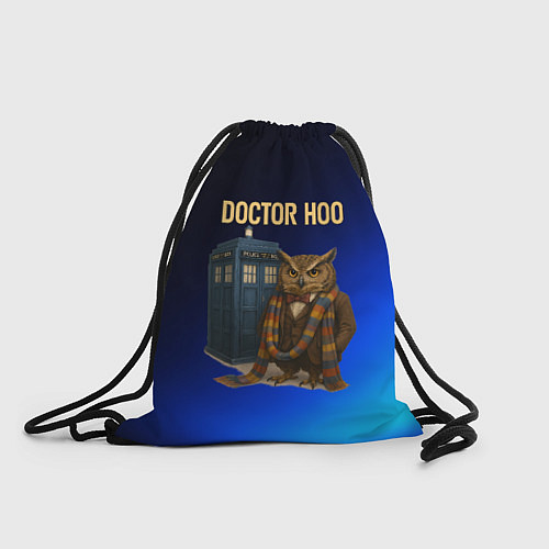 Мешок для обуви Doctor Hoo сова у телефонной будки / 3D-принт – фото 1