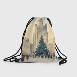 Мешок для обуви Москва новогодняя елка