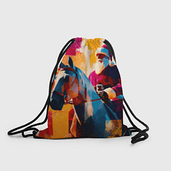 Мешок для обуви Дед Мороз на коне