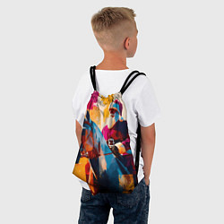 Рюкзак-мешок Дед Мороз на коне, цвет: 3D-принт — фото 2