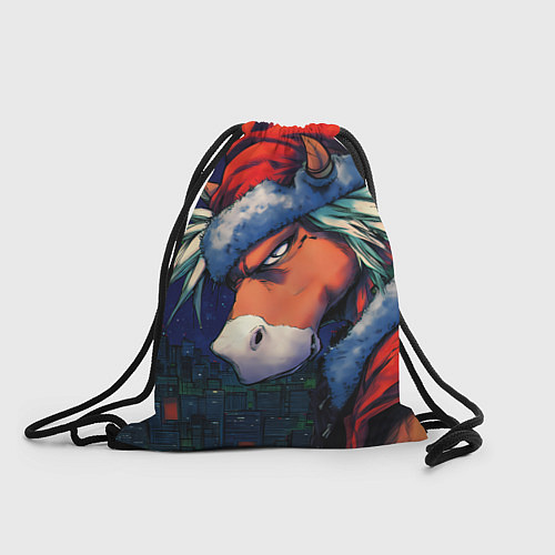 Мешок для обуви Уставший новогодний конь / 3D-принт – фото 1