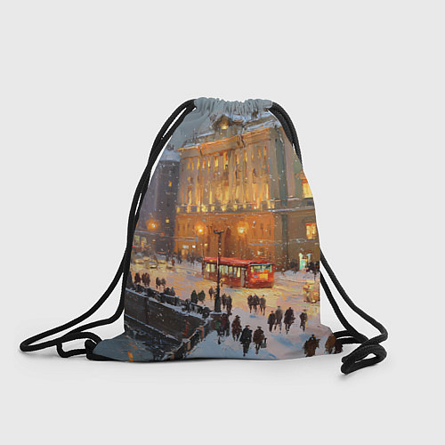 Мешок для обуви Предновогодний Санкт-Петербург / 3D-принт – фото 1