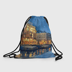 Рюкзак-мешок Новогодняя ночь Санкт-Петербурга, цвет: 3D-принт