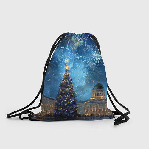 Мешок для обуви Новый год Санкт-Петербург / 3D-принт – фото 1