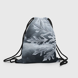 Рюкзак-мешок Снежинка на черно белое, цвет: 3D-принт