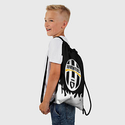 Рюкзак-мешок Ювентус белый огонь текстура, цвет: 3D-принт — фото 2