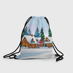 Мешок для обуви Новогодник дворик