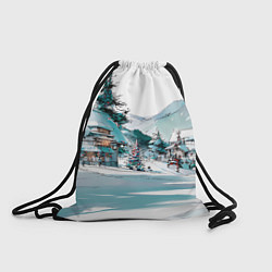 Мешок для обуви Дома и елки - Новый год