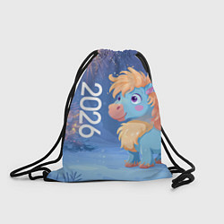 Рюкзак-мешок Милая лошадка 2026, цвет: 3D-принт