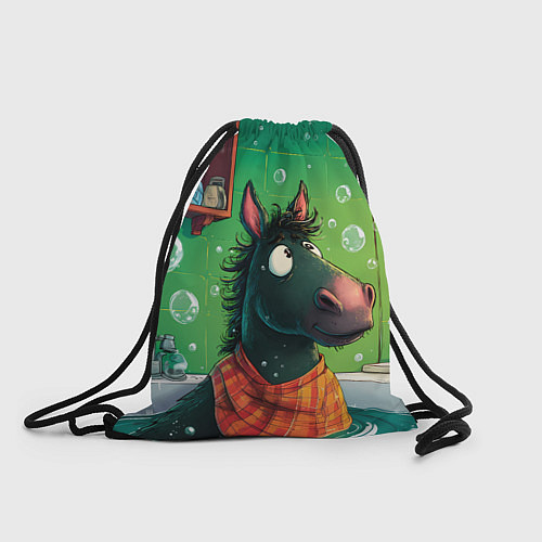 Мешок для обуви Лошадь моется в ванной / 3D-принт – фото 1