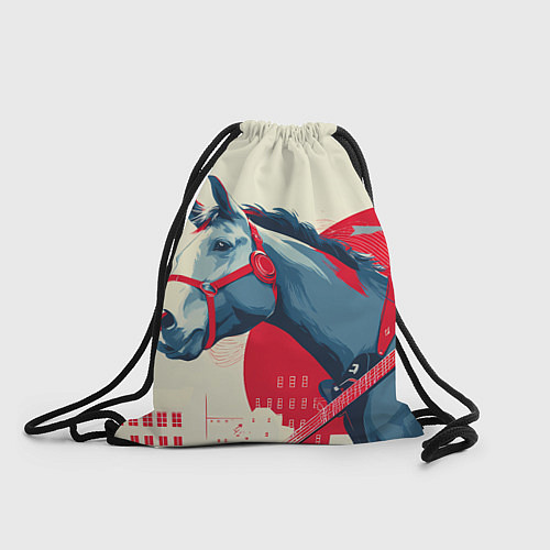 Мешок для обуви Лошадь в абстрактном стиле / 3D-принт – фото 1