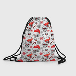 Мешок для обуви Новогодние черепа