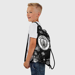 Рюкзак-мешок Манчестер сити снежинки новый год, цвет: 3D-принт — фото 2