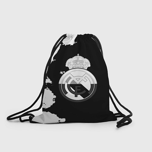 Мешок для обуви Реал Мадрид черно белые краски / 3D-принт – фото 1