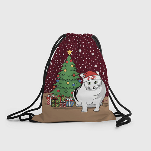 Мешок для обуви Кот Бендер и ёлка / 3D-принт – фото 1