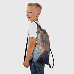 Рюкзак-мешок Новогодняя анимешная лошадка, цвет: 3D-принт — фото 2