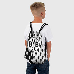 Рюкзак-мешок Borussia черно белые люди, цвет: 3D-принт — фото 2