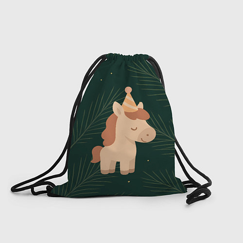 Мешок для обуви Милая лошадка с колпаком / 3D-принт – фото 1