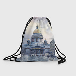 Рюкзак-мешок Санкт-Петербург зимний город, цвет: 3D-принт