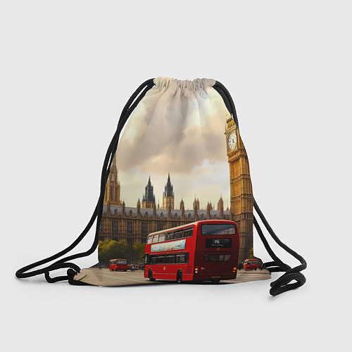 Мешок для обуви Лондон в осеннем сиянии / 3D-принт – фото 1