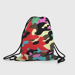 Рюкзак-мешок Яркий камуфляж, цвет: 3D-принт