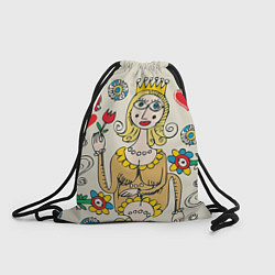 Рюкзак-мешок Червовая дама, цвет: 3D-принт