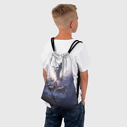Рюкзак-мешок Небесные лошади, цвет: 3D-принт — фото 2