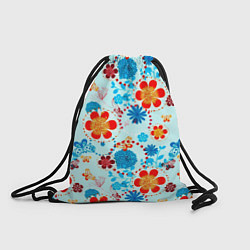 Рюкзак-мешок Цветочная роспись, цвет: 3D-принт
