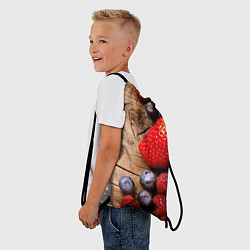 Рюкзак-мешок Ягодный микс, цвет: 3D-принт — фото 2